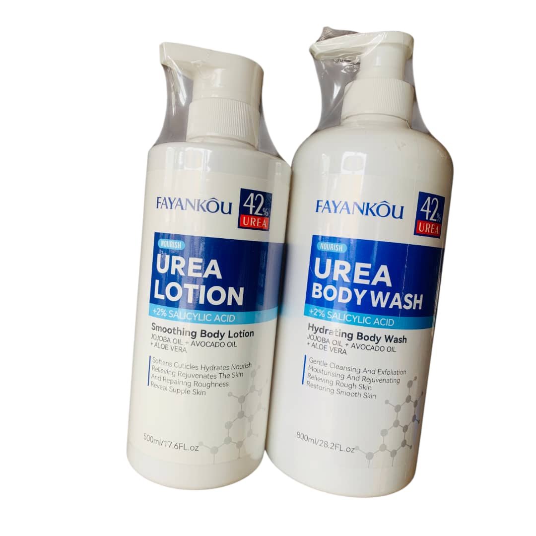 Fayankou Urea body wash 800ml and lotion 500ml set