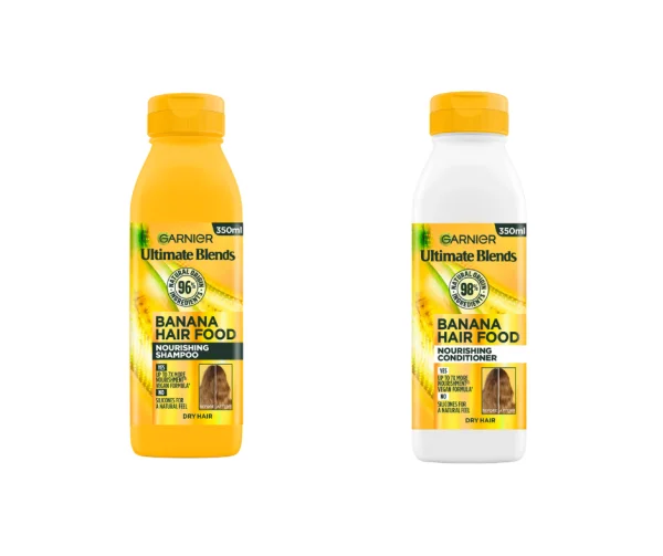 Garnier Banana Hair Food Shampoo-(350ml) & Banana Hair Food Conditioner-(350ml)Garnier Banana Hair Food Shampoo-(350ml) & Banana Hair Food Conditioner-(350ml)