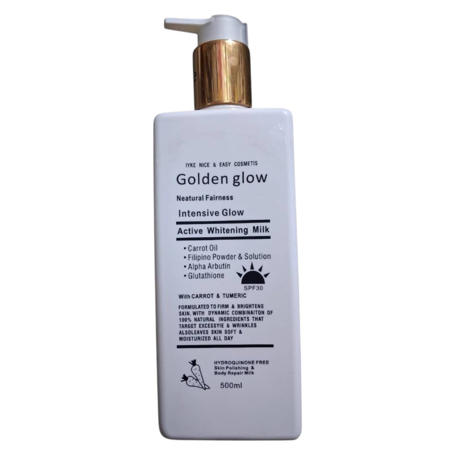 Iyke Nice & Easy Cosmetics Golden Glow Intensive Glow Active Whitening Milk