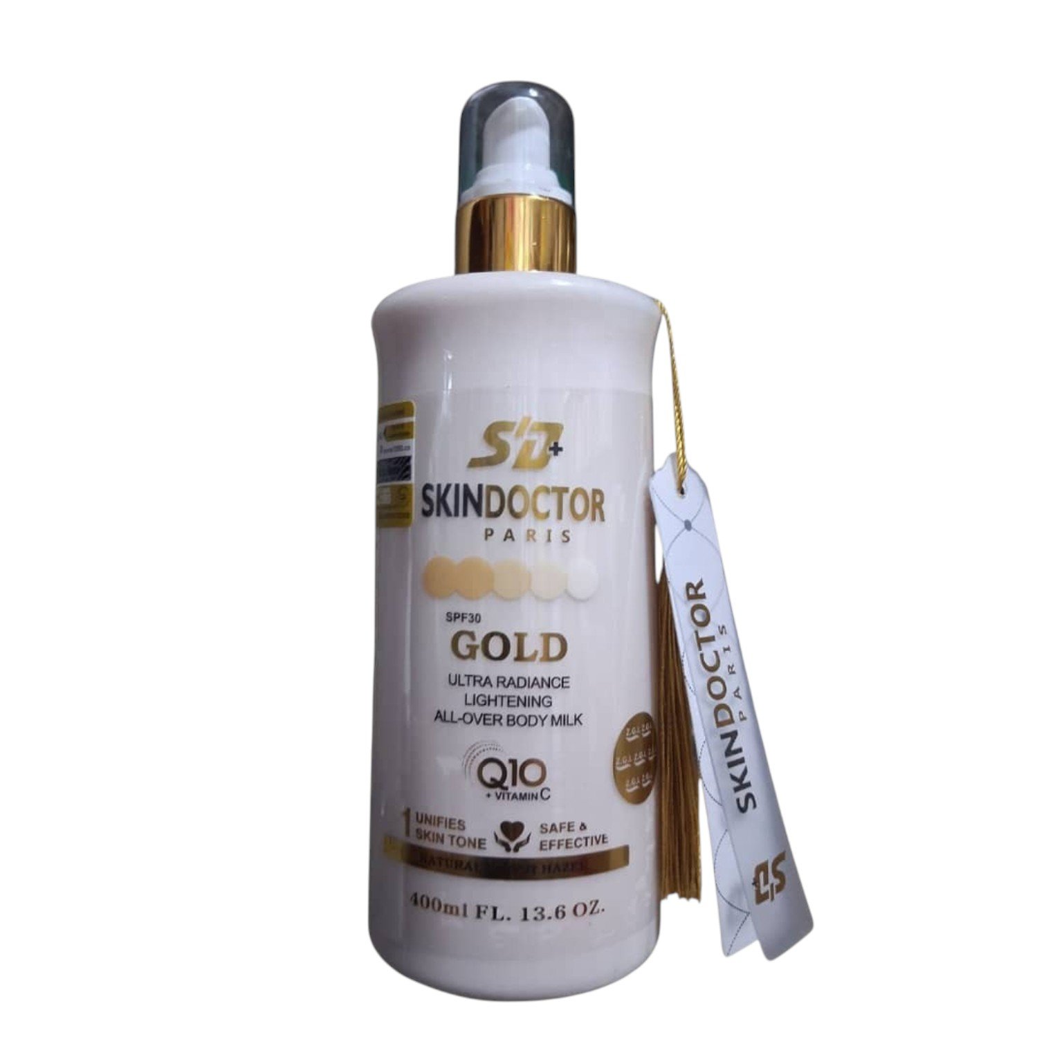 Skin Doctor Paris Gold Ultra Radiance Lightening All-Over Body Milk.
