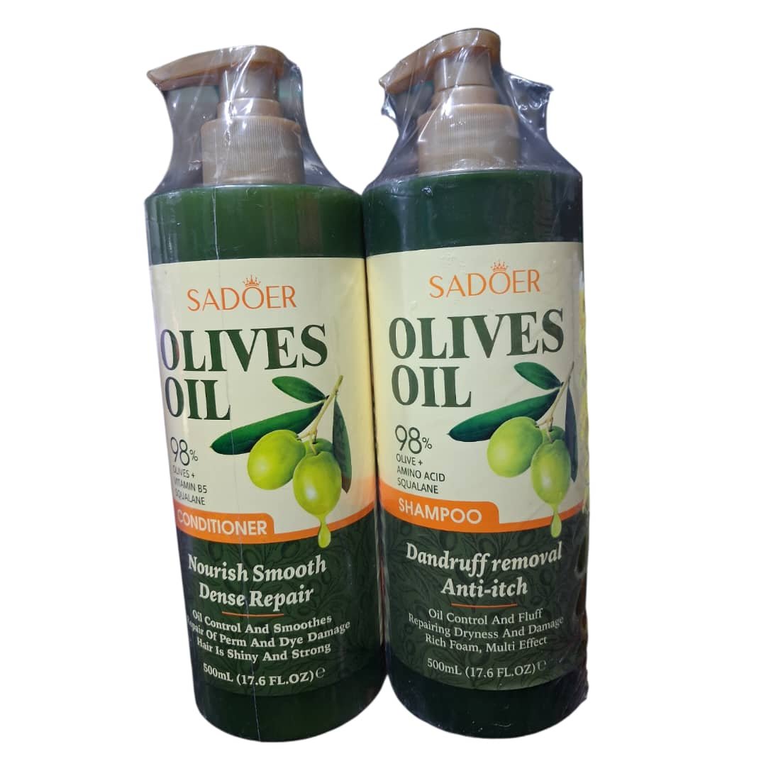 SADOER Natural Olive Oil Shampoo & Conditioner