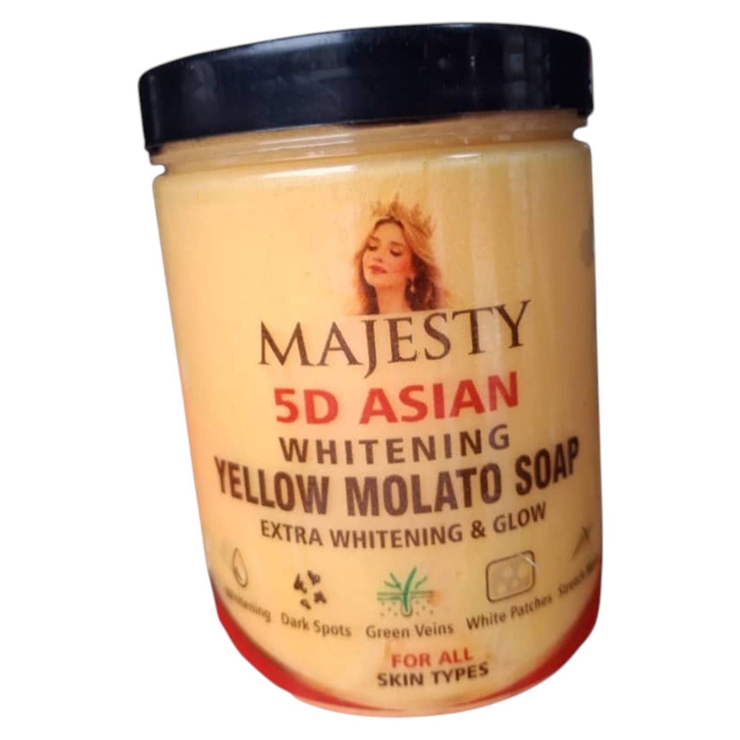 Majesty 5D Asian Botanical Complex Radiant Yellow Molato Body Soap Paste 500g