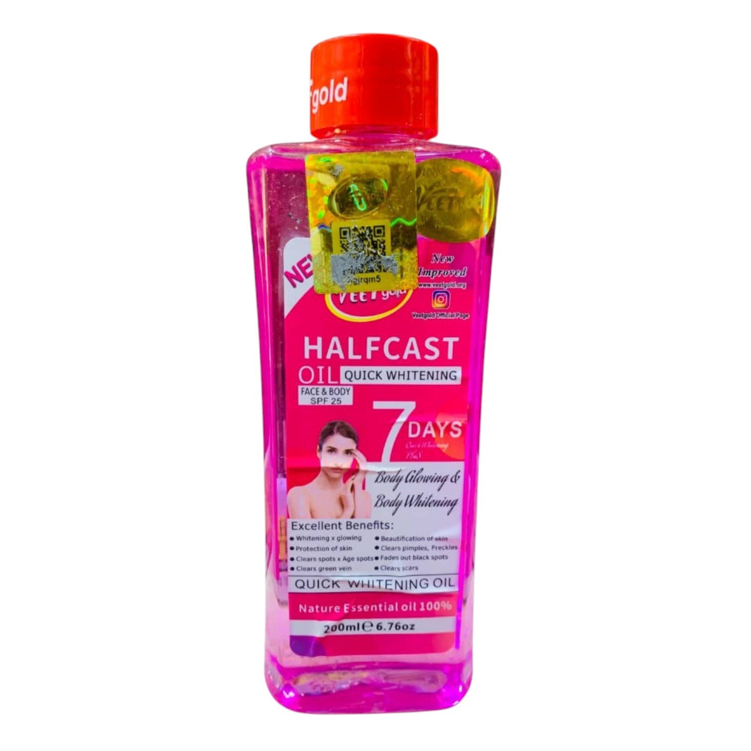 Veet Gold Halfcast Whitening Oil SPF25 200ml