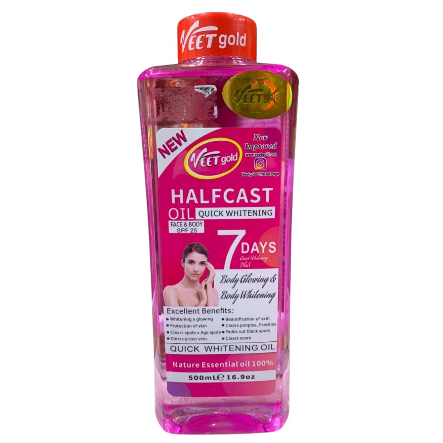 Veet Gold Half Cast Whitening Oil SPF25 500ml