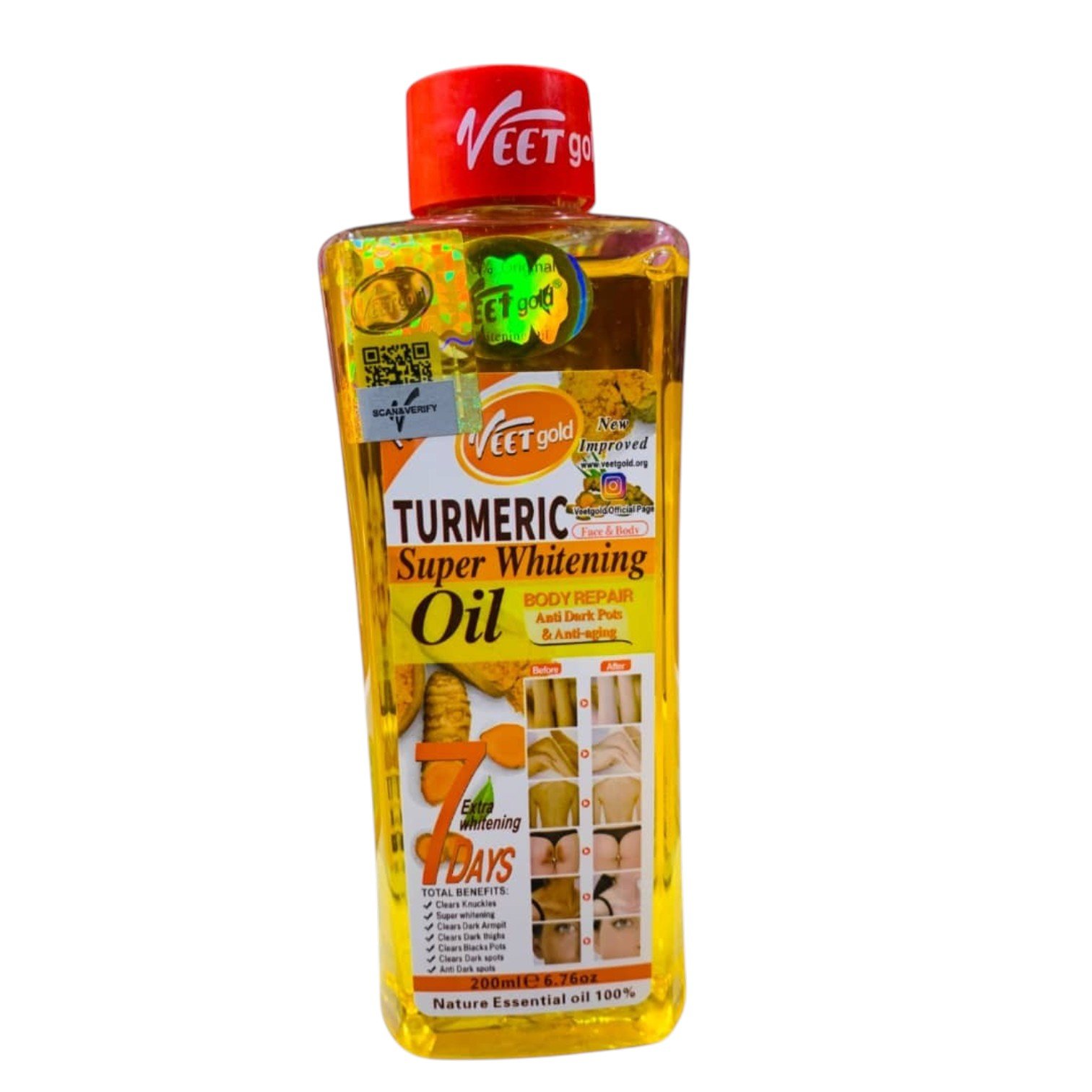 Veet Gold Turmeric Whitening Oil 200ml