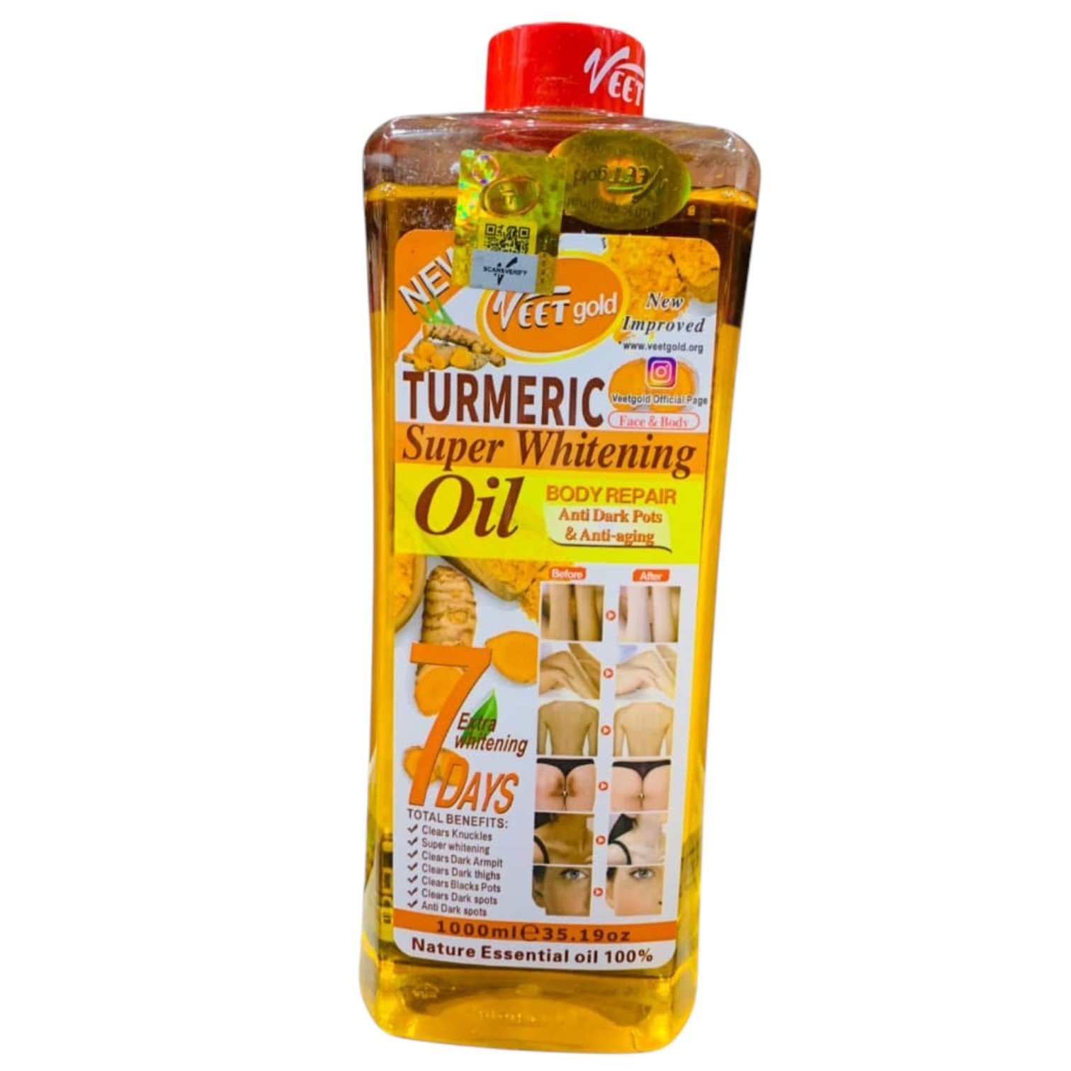 Veet Gold Turmeric Whitening Oil