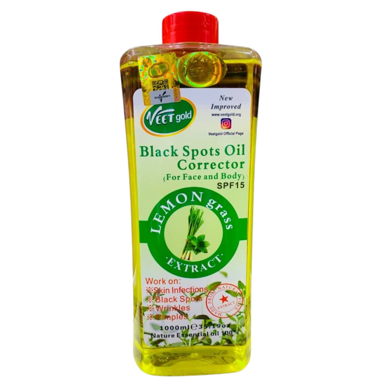 Veet Gold Black Spots Corrector Oil 1000ml