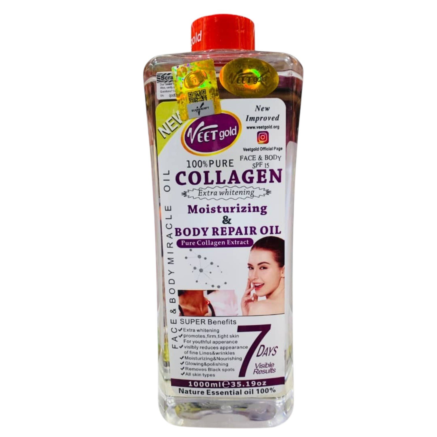 Veet Gold Pure Collagen Body Repair Oil