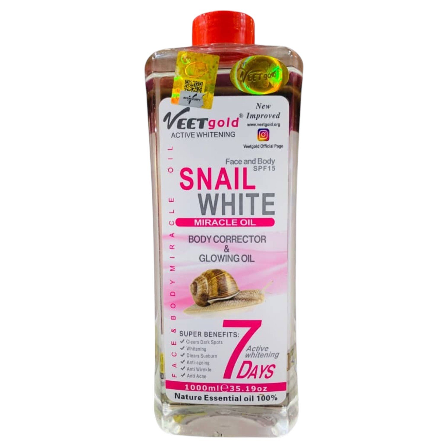 Veet Gold Snail White Miracle Oil 1000ml