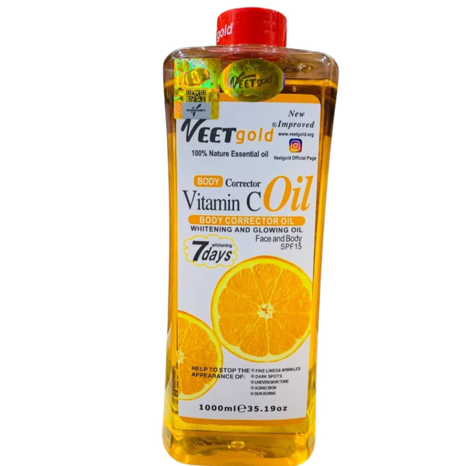 Veet Gold Vitamin C Body Corrector Oil 1000ml