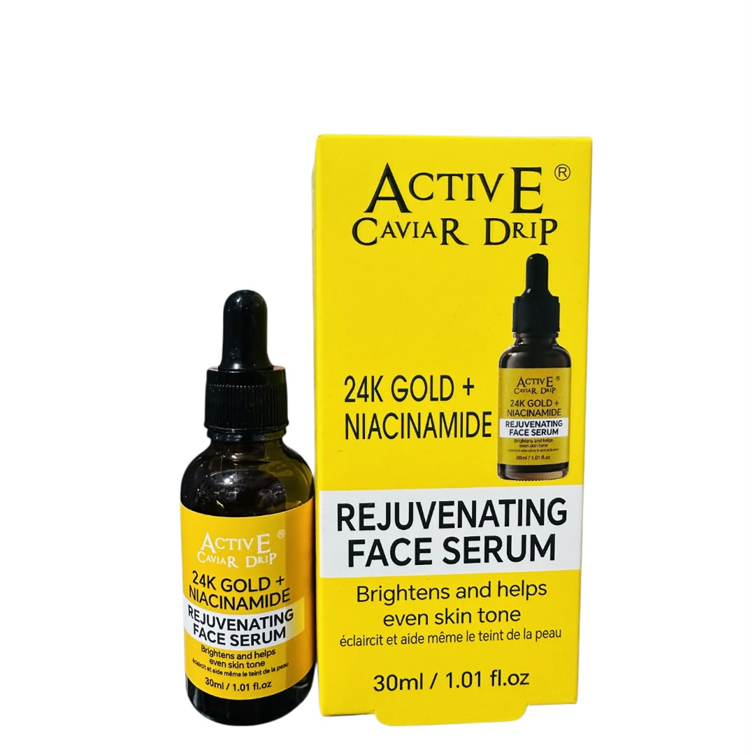 Active Caviar Drip 24K Gold + Niacinamide Rejuvenating Face Serum – 30ml