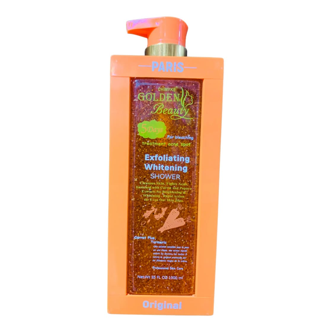 Chimyke Paris Golden Beauty Exfoliating Whitening Shower Gel (1000ml)