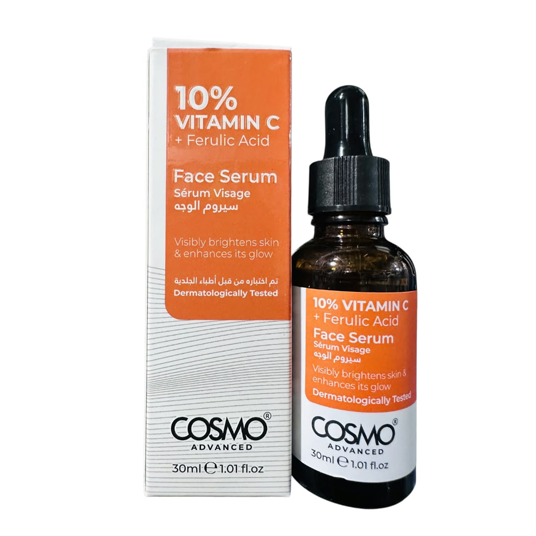 Cosmo Advanced 10% Vitamin C + Ferulic Acid Face Serum – 30ml