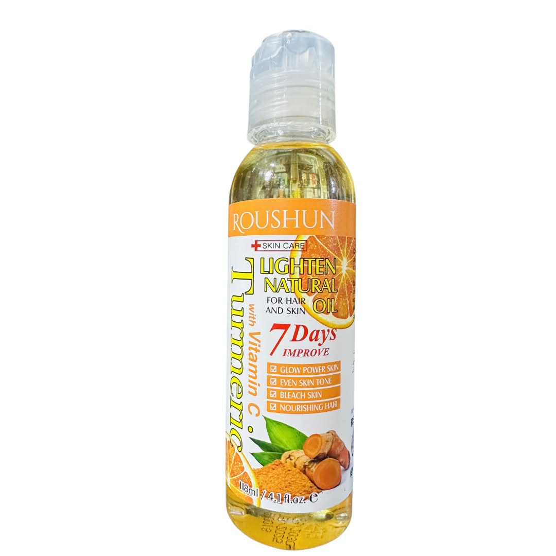Roushun Turmeric with Vitamin C Lighten Natural Oil – 118ml