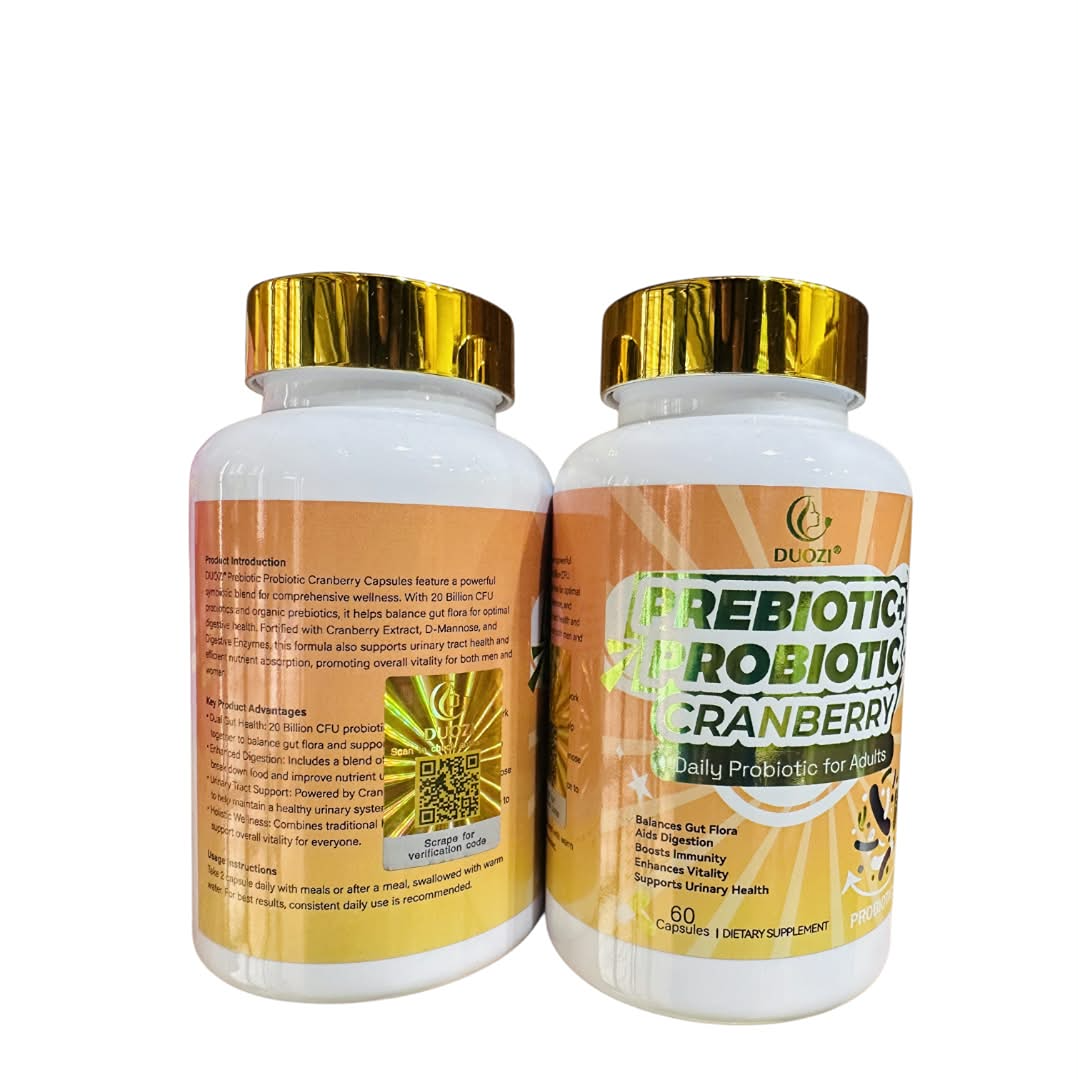 Duozi Prebiotic + Probiotic Cranberry Capsules