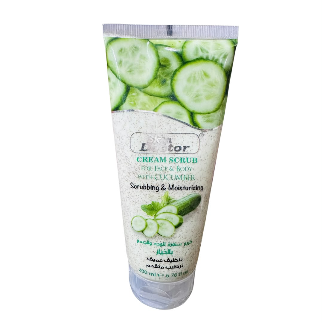 Skin Doctor Cream Scrub for Face & Body with Cucumber – 200ml