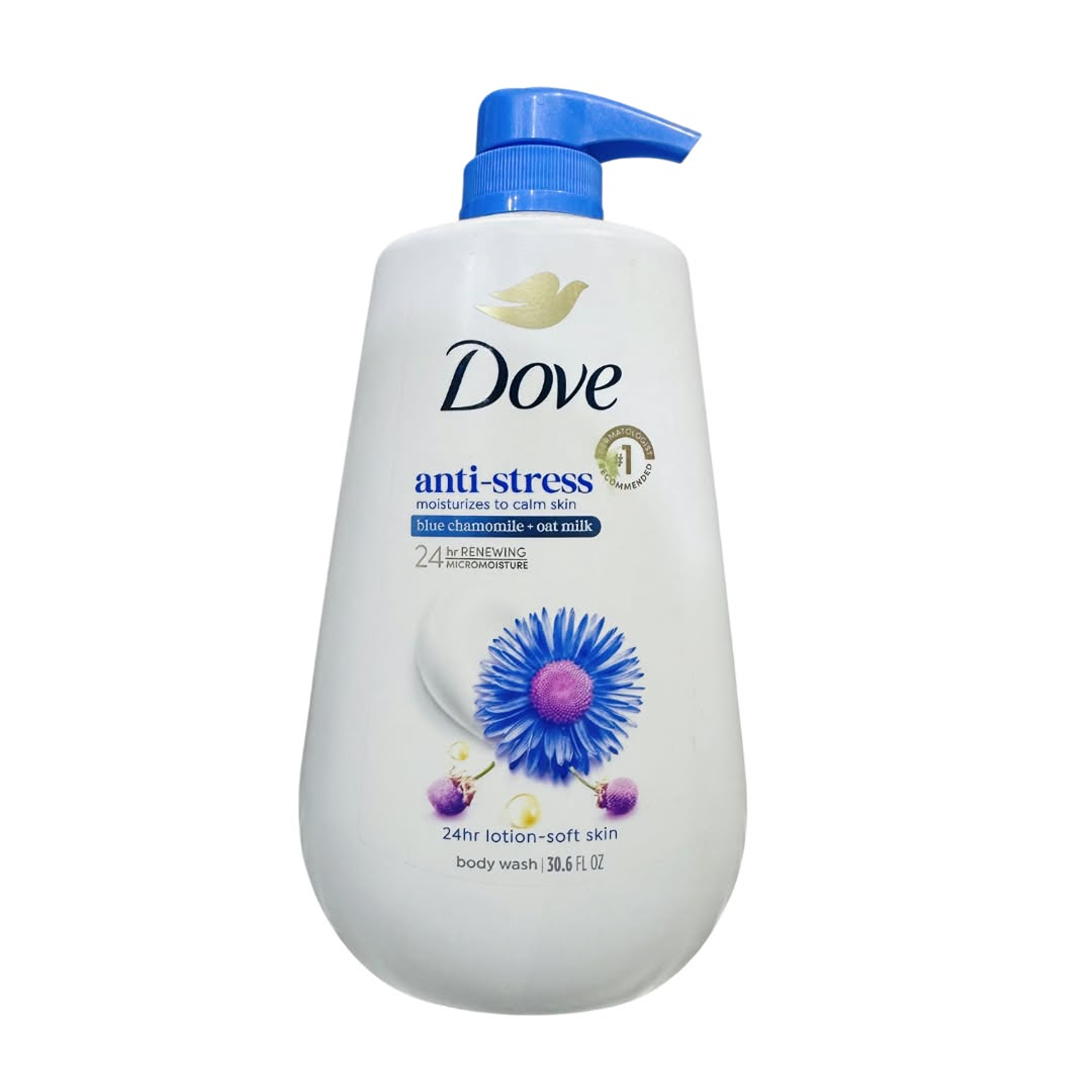 Dove Anti-Stress Blue Chamomile & Oat Milk Body Wash 30.6 fl oz