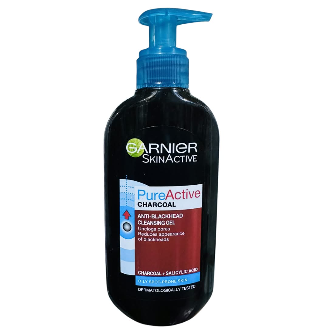 Garnier SkinActive Pure Active Charcoal Anti-Blackhead Cleansing Gel (200ml)
