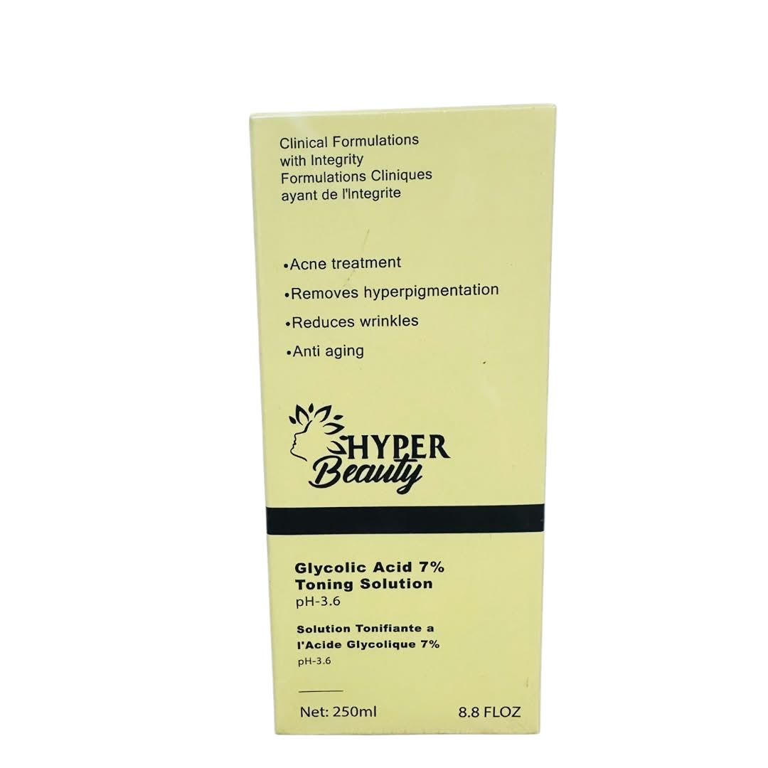 Hyper Beauty Glycolic Acid 7% Toning Solution 250ml