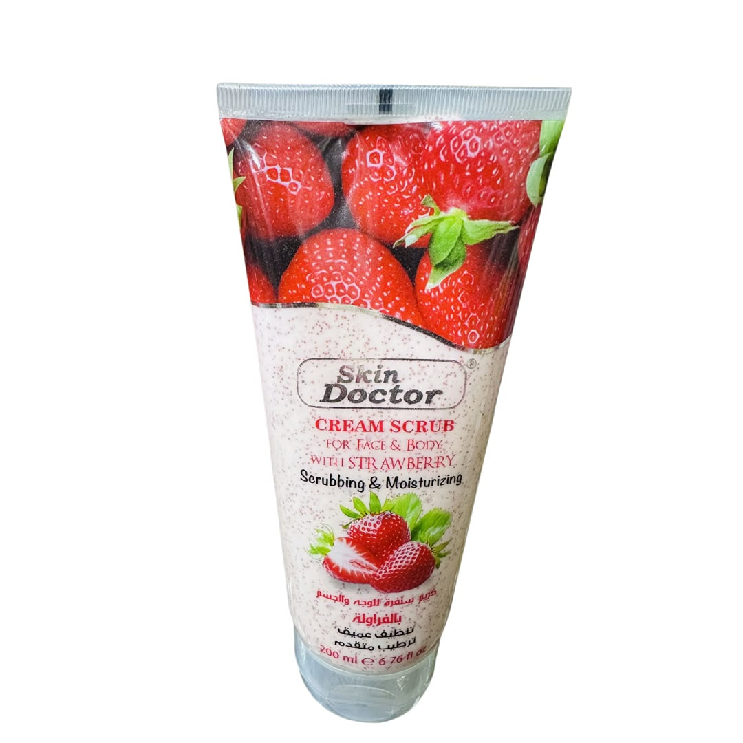 Skin Doctor Strawberry Face & Body Cream Scrub 200ml