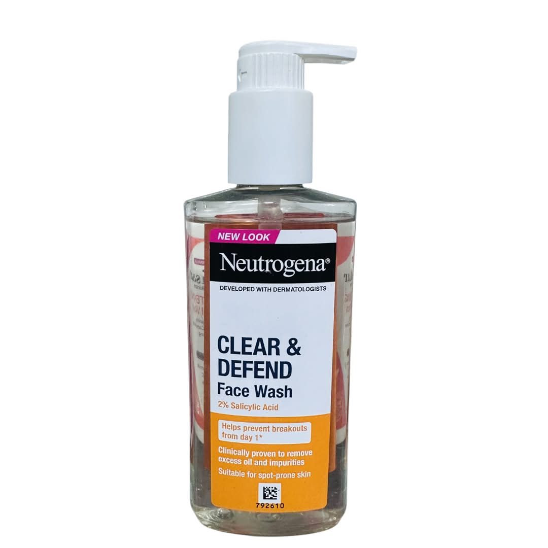 Neutrogena Clear & Defend 2% Salicylic Acid Face Wash (200ml)
