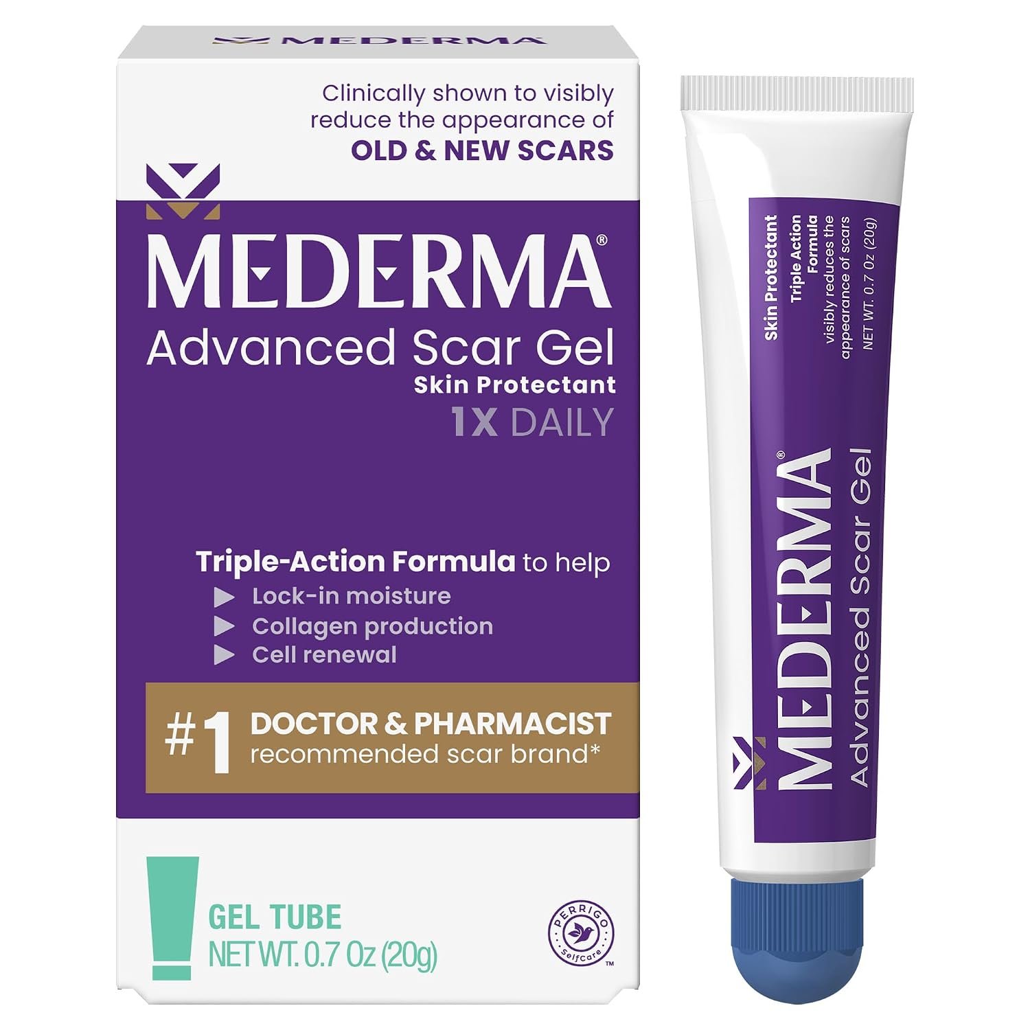 Mederma Advanced Scar Gel, Cepalin Scar Treatment, Old and New Scars, 20g
