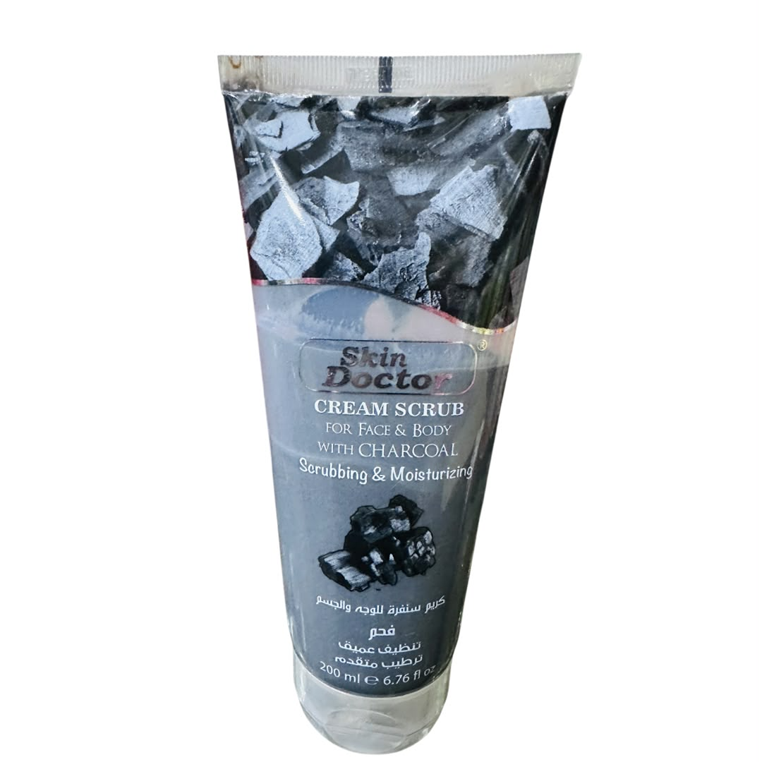 Skin Doctor Cream Scrub for Face & Body with Charcoal 200ml