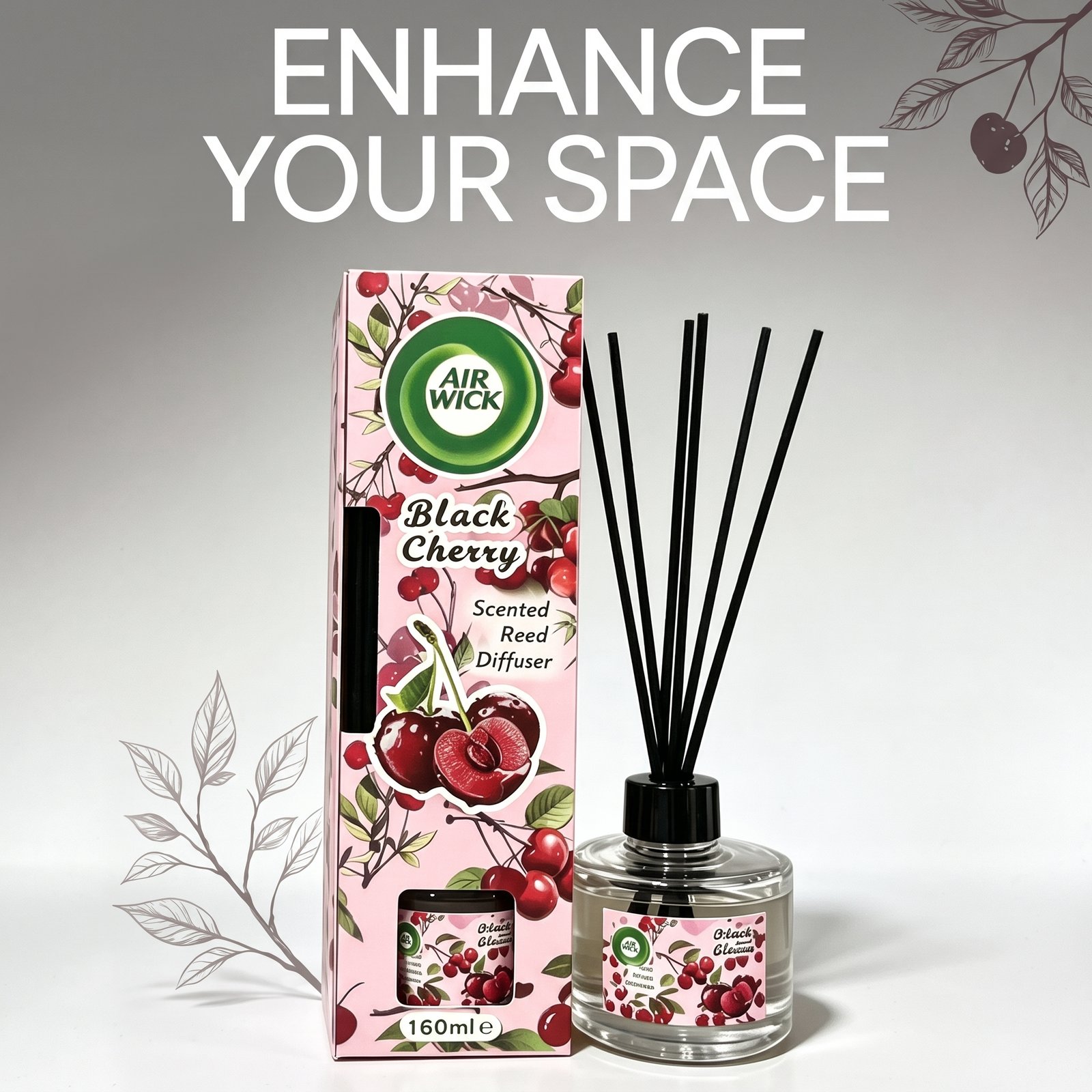 Air Wick Black Cherry Scented Reed Diffuser