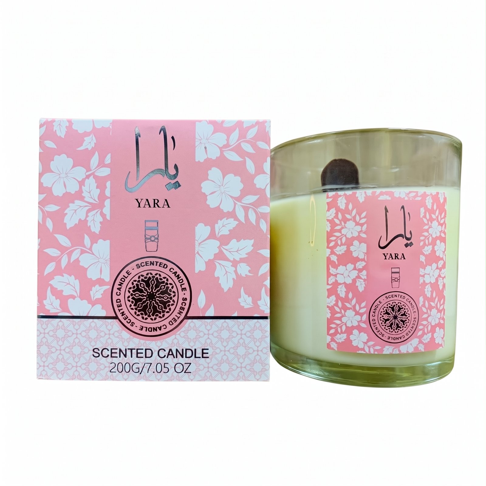 Lattafa Yara Scented Candle (Soft Pink Edition)