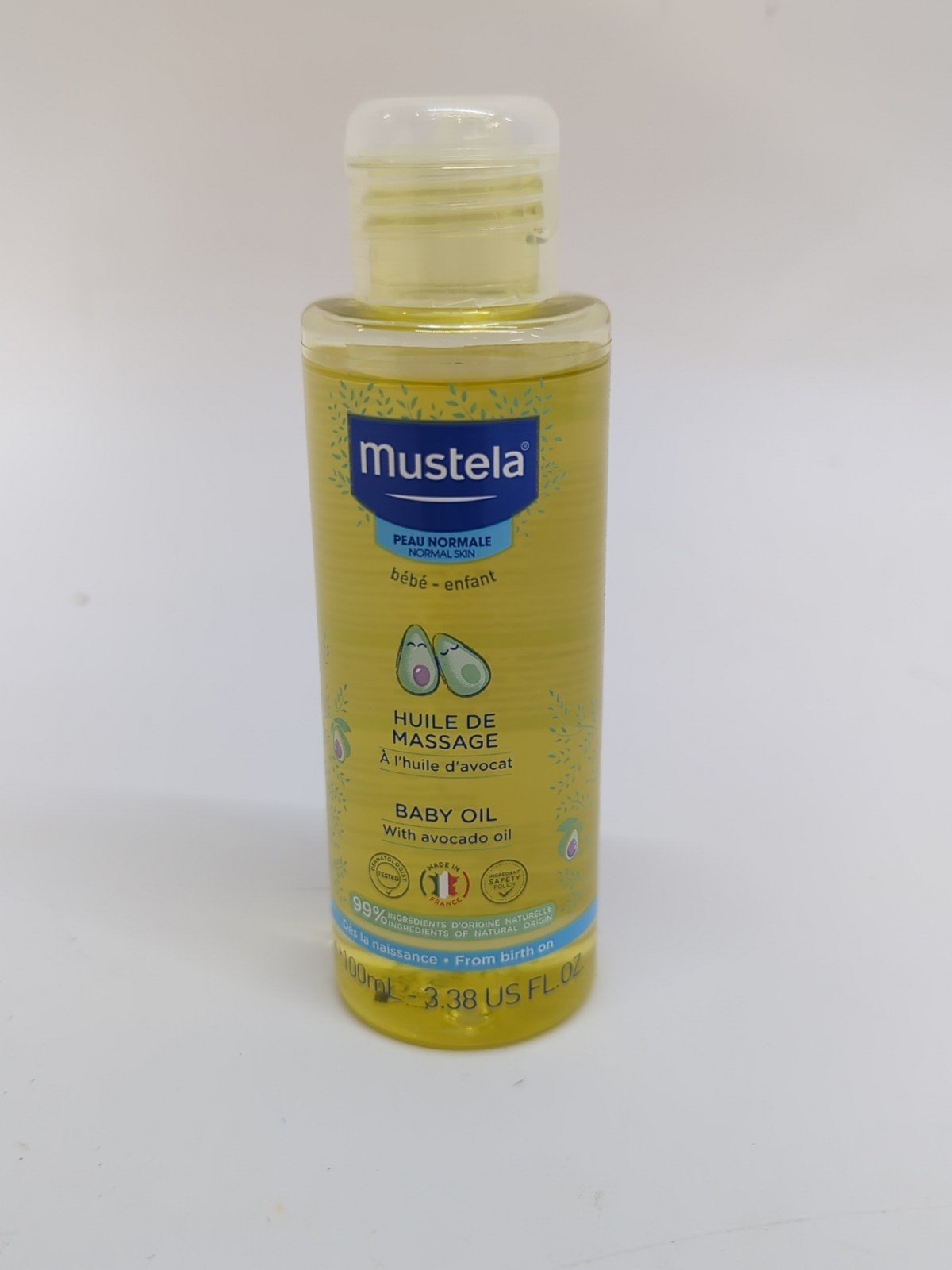 Mustela Baby Oil-Moisturizing Oil for Massage+Natural Avocado 3.38oz